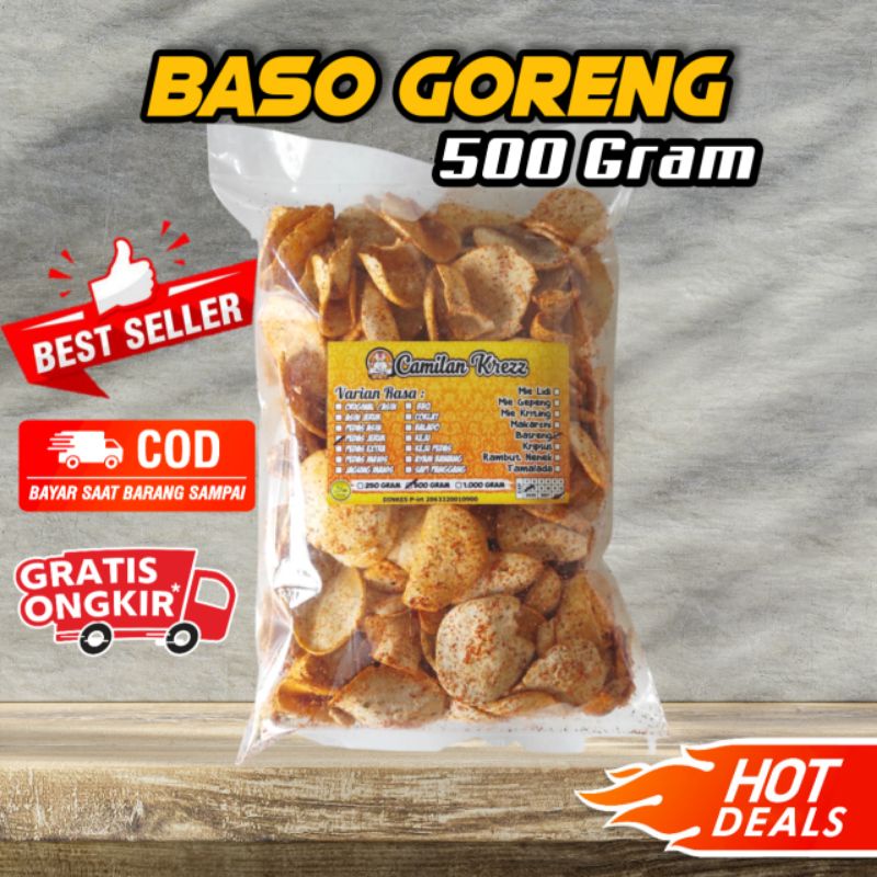 

Basreng 500gr Baso Goreng Cemilan Pedas Milidikrezz