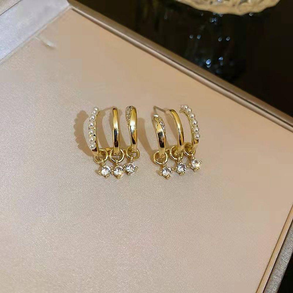 Lily Peal Telinga Baris Trendi Wanita Jewellry Gadis Aksesoris Berlian Stud