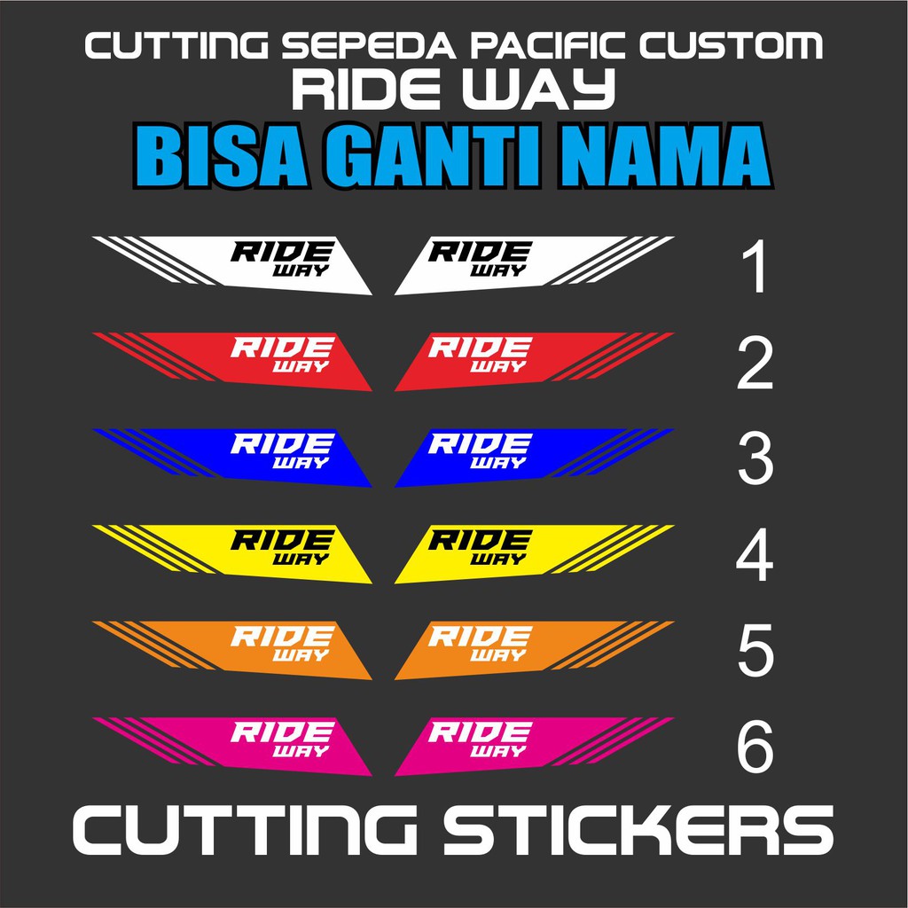 STICKER CUTTING SEPEDA CUSTOM NAMA