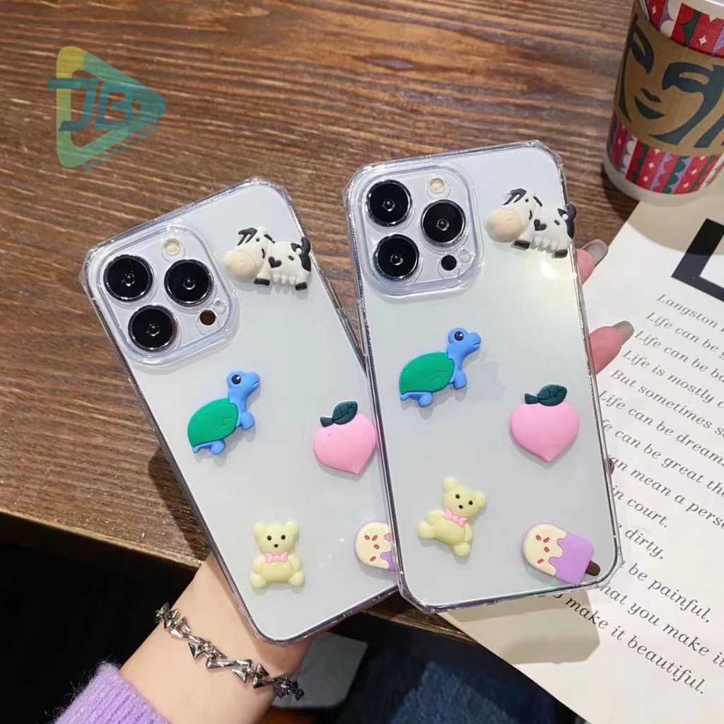 Y022 CLEAR CASE SOFTCASE CLEAR JELLY KARAKTER 3D CUTE XIAOMI REDMI 8 9 9A 9C NOTE 8 9 10 PRO JB5330