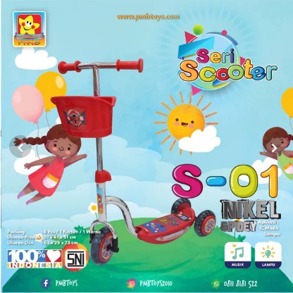 SKUTER ANAK PMB S01 CP SCOOTER MAINAN ANAK CP NIKEL