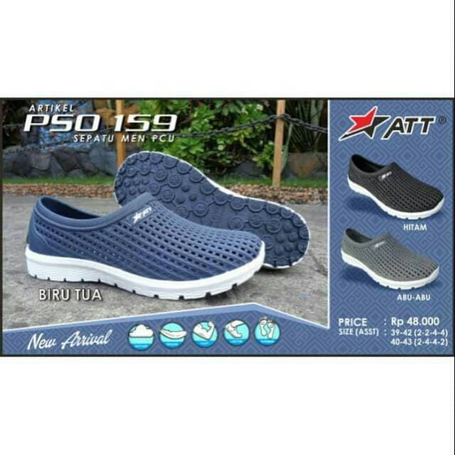 Sepatu karet att pso 159 - sepatu slip on lubang&quot; pria