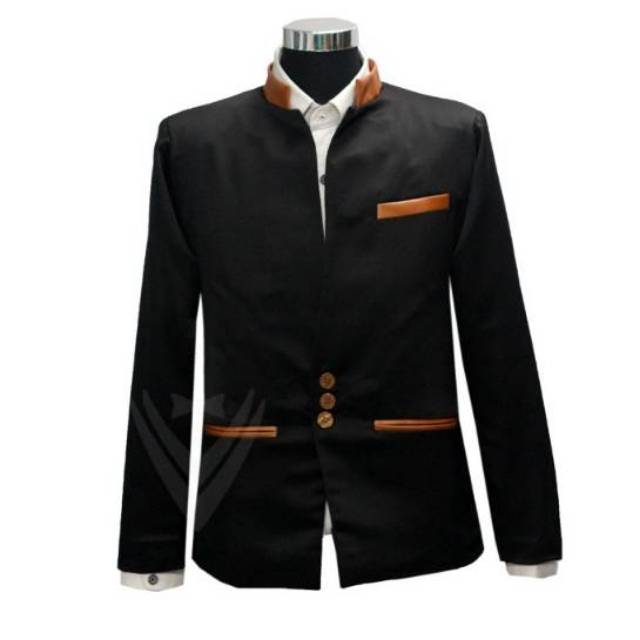 BLAZER PRIA RYUKI BLACK - Jas Casual Hitam Cowok Santai Simple Model Korea Stylish Anak Muda