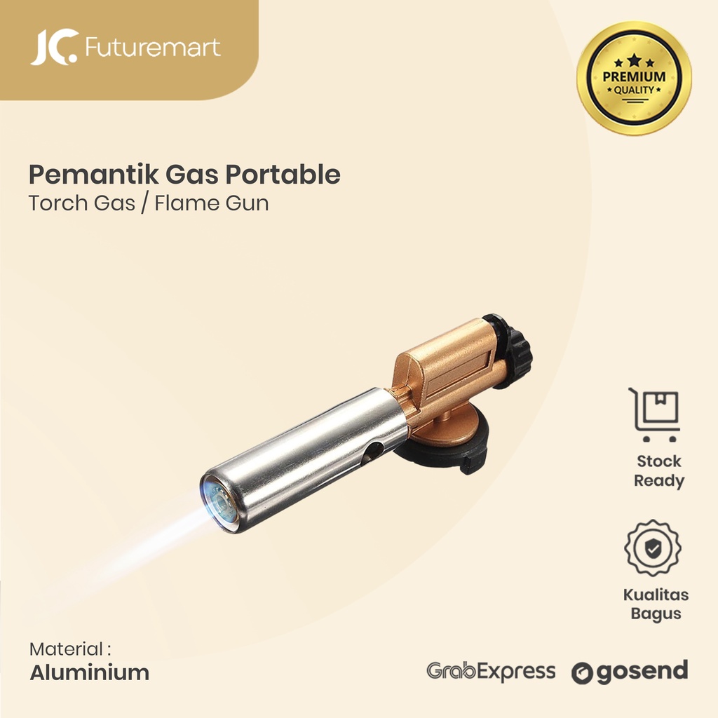 TORCH GAS / FLAME GUN PORTABLE PEMANTIK GAS ALUMINIUM SPACE ATOM M-60