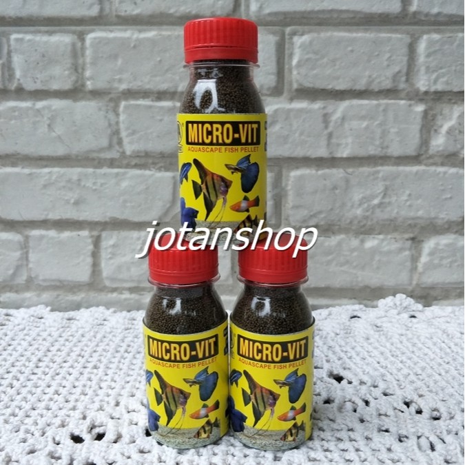 Micro-vit Microvit pakan makanan pelet pellet ikan cupang hias kecil aquarium aquascape