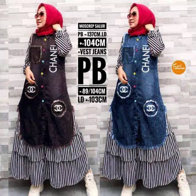 Gamis chanel Jeans Fatiha