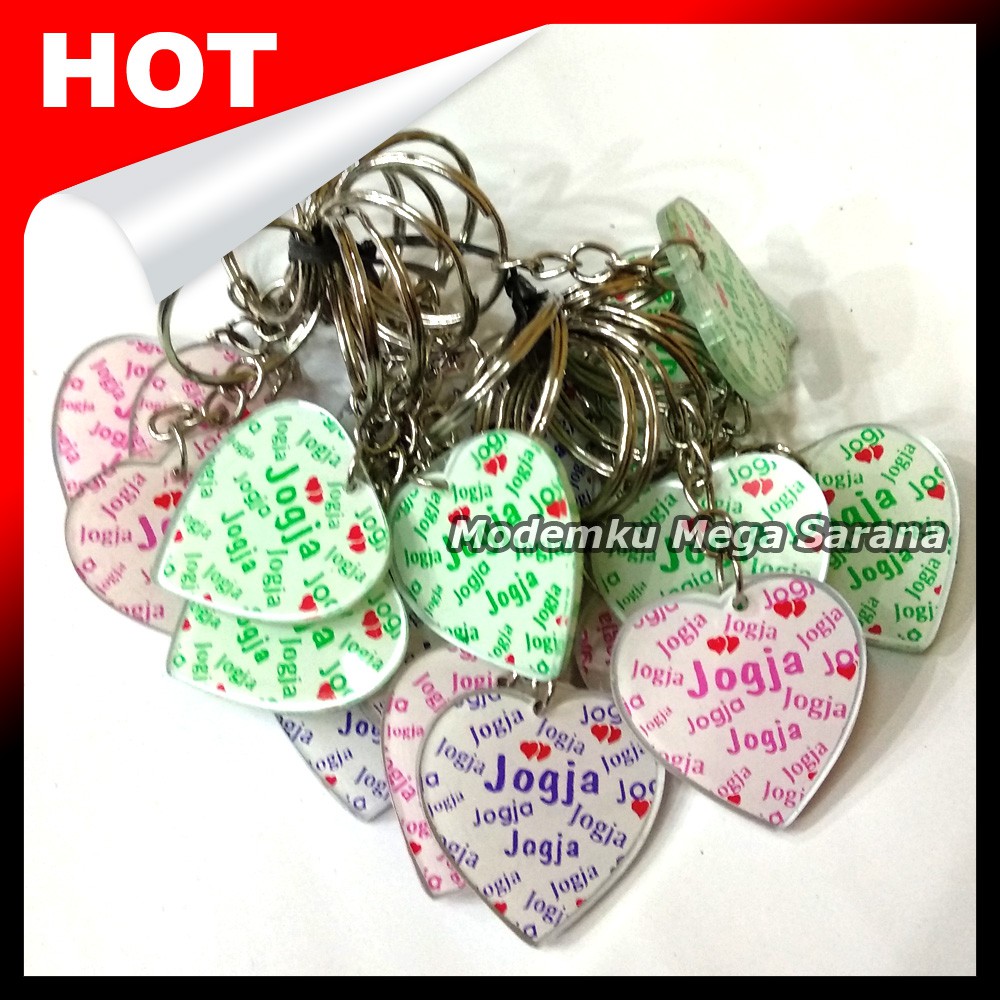 Souvenir Gantungan Kunci Jogja MRT15 - Love Jogja - 20pcs - Oleh oleh Khas Jogja