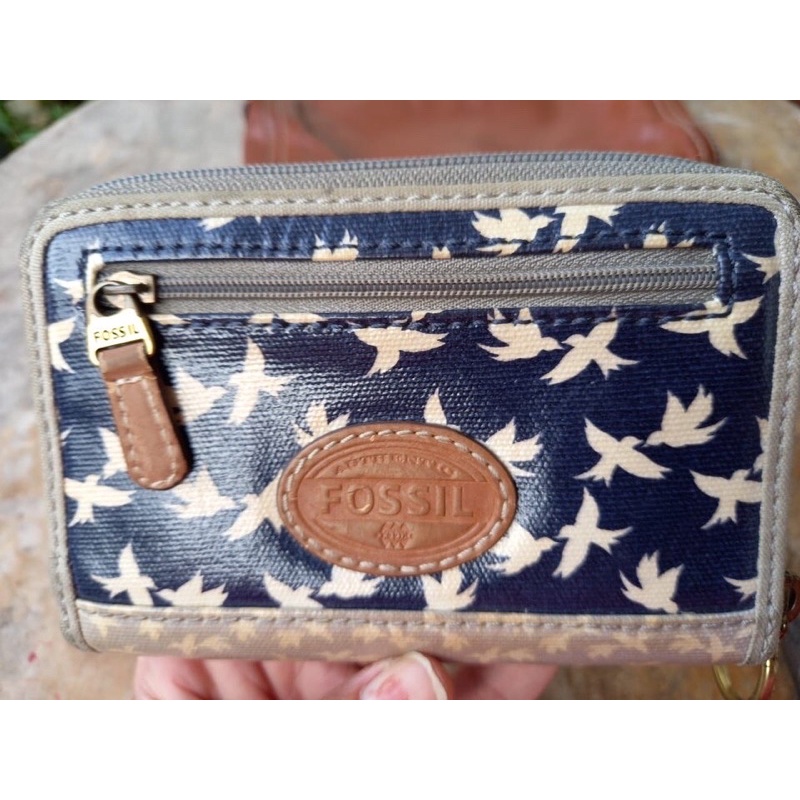 dompet fossil short wallet kartu card preloved second bekas