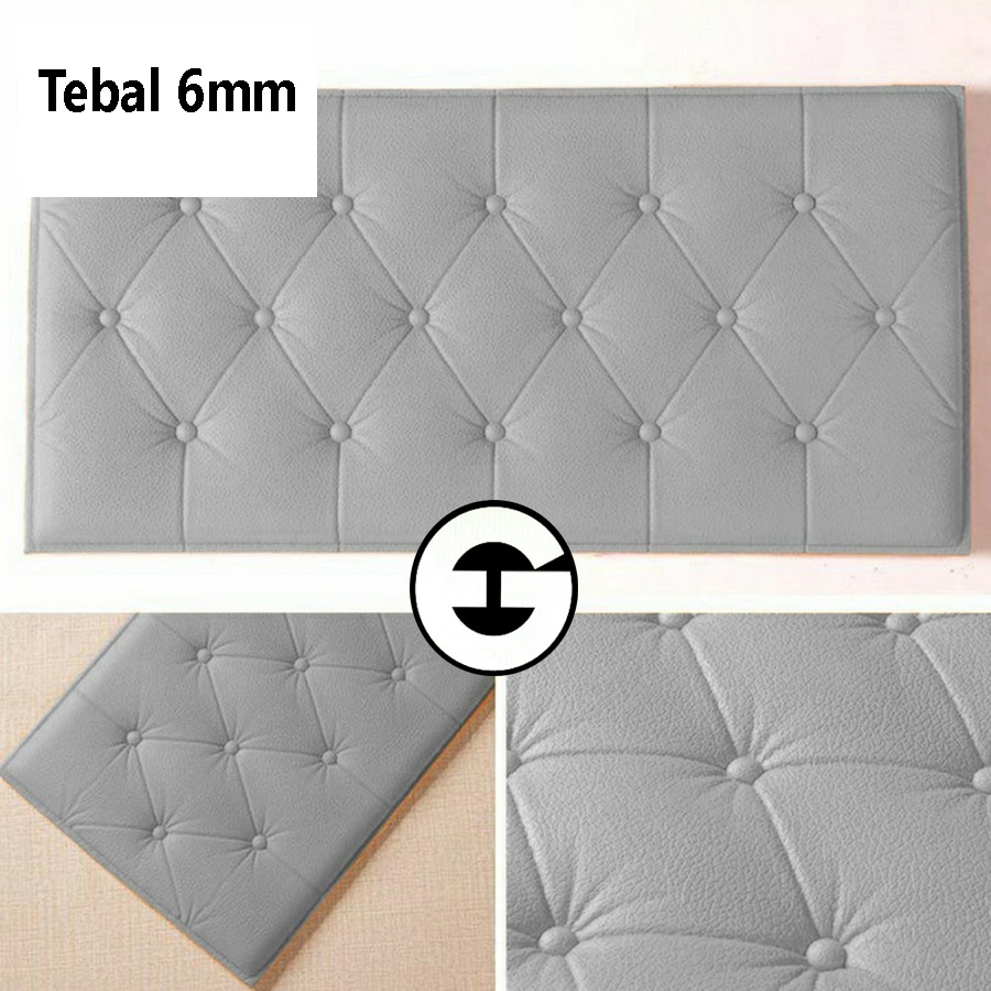 WA Wallpaper Stiker Foam 3D Headboard Dinding Busa Wall Foam Dinding Head Wall Sticker