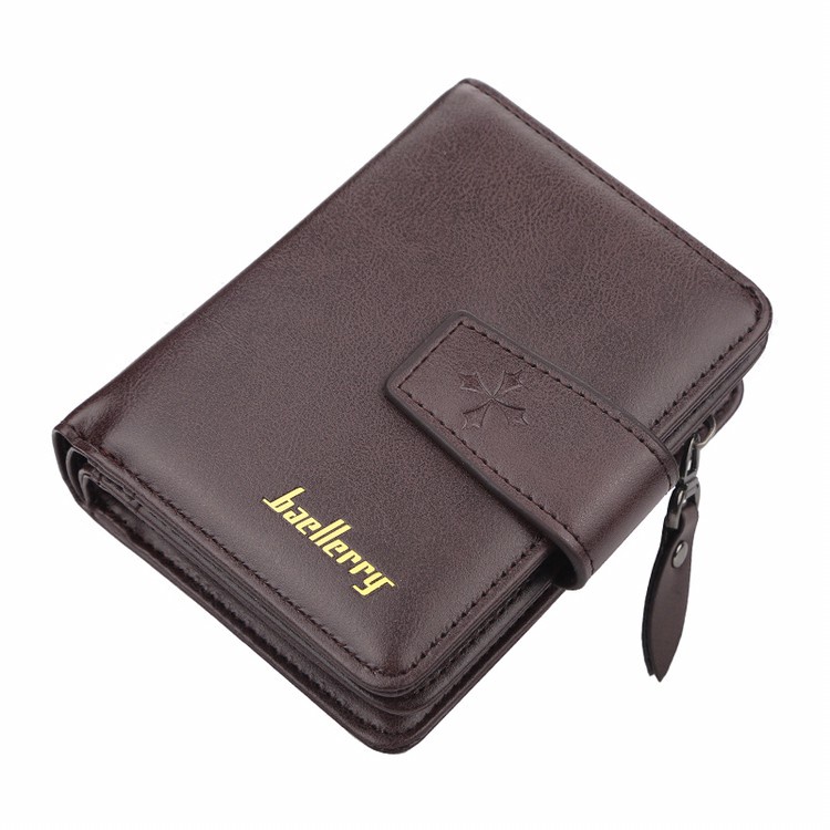Dompet Pendek Lipat Dompet Kulit Tebal Pria Baellery D9155