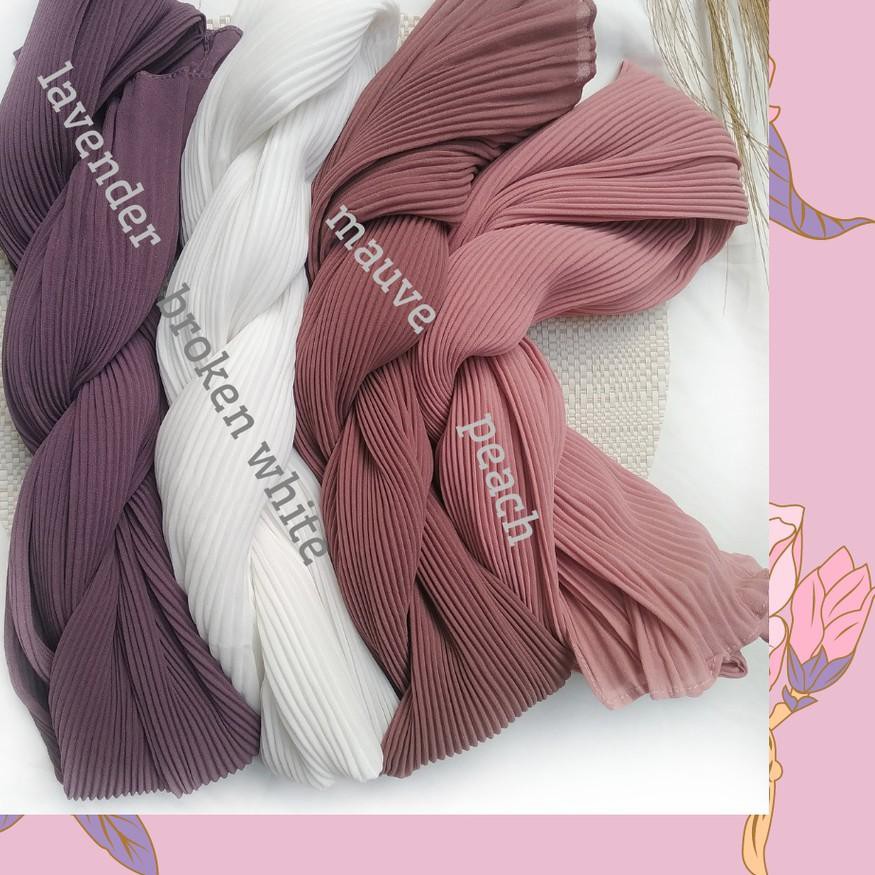 ❄ Pashmina Plisket Lidi Premium Pt. 1 By Ziad Kerudung ☊