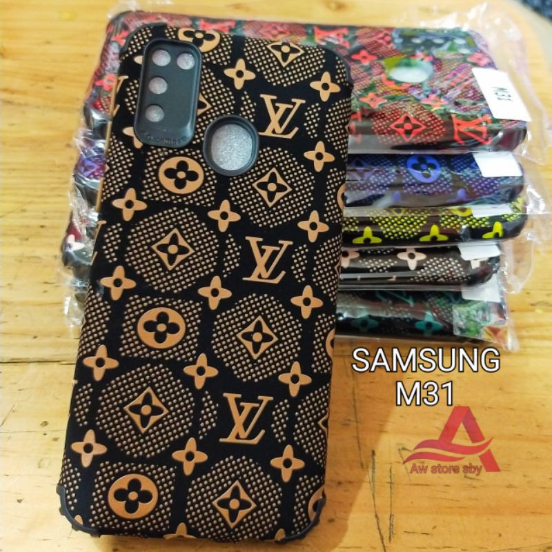 LV Case Samsung A11/ M11/ A31/ A51/ M31 / M21/ M30S Shockprof Protect Camera LV