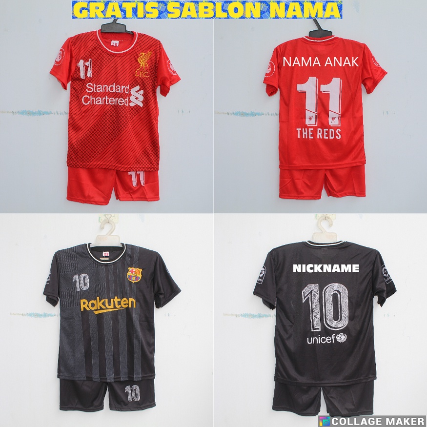 baju bola anak liverpool merah baju bola futsal setelan anak