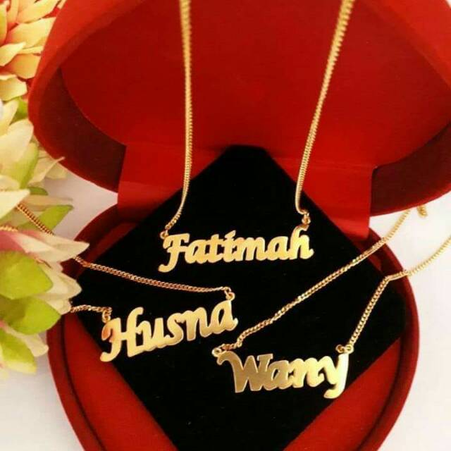 kalung Liontin Nama