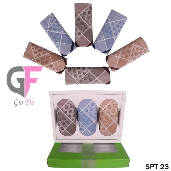 GIOFLO Sapu Tangan Aksesoris Fashion Pria Isi 6 PCs Multicolor / SPT 23