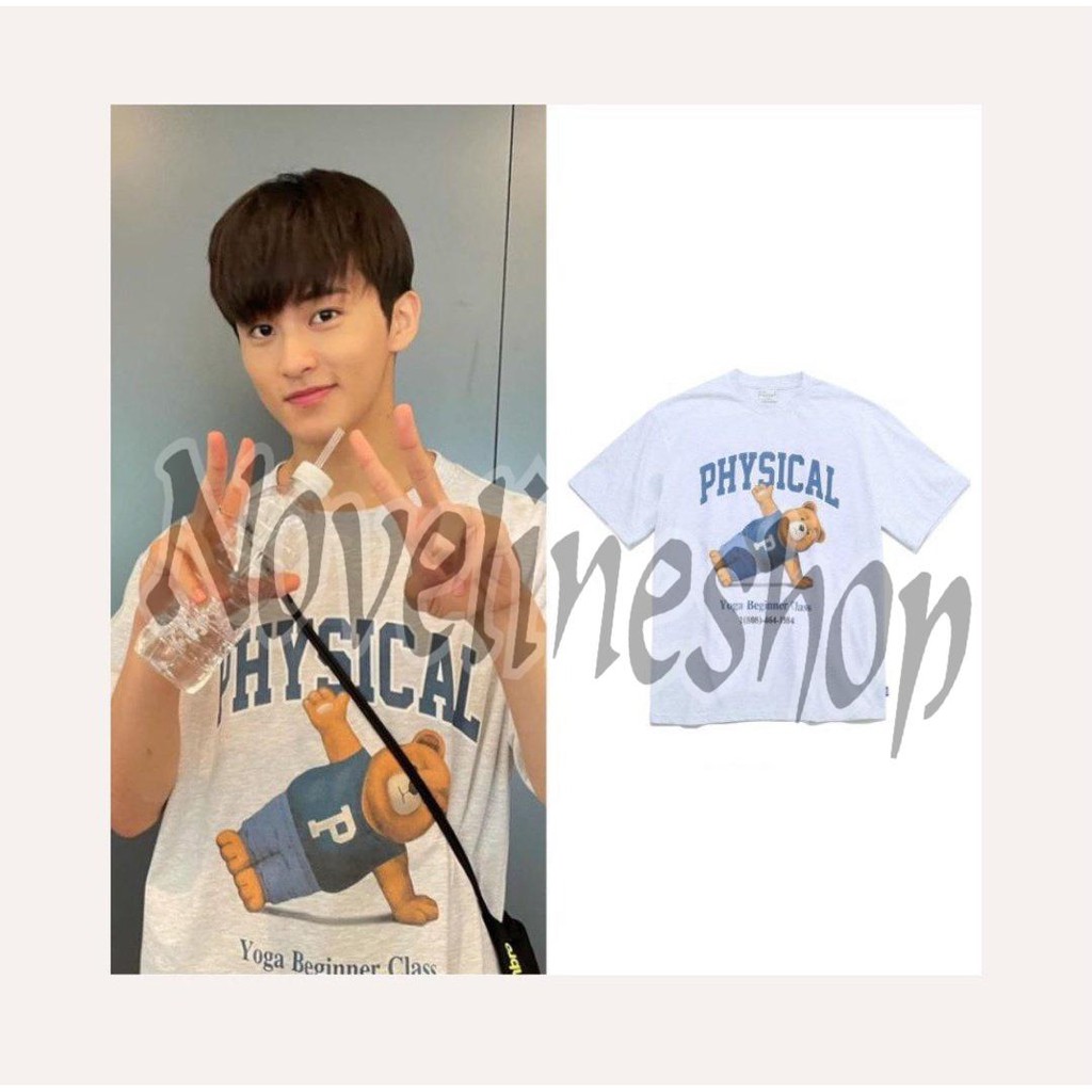 KAOS NCT MARK LEE KPOP KOREAN PHYSICAL BEAR YOGA BEGINNER CLASS KAOS WANITA & PRIA BAJU KATUN COTTON
