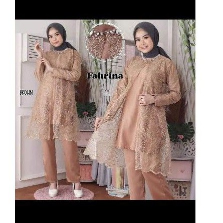 FAHRINA SET (SATU SET ATASAN SAMA CELANA) / bisa pesan seragam /ada ukuran size besar / broklat set