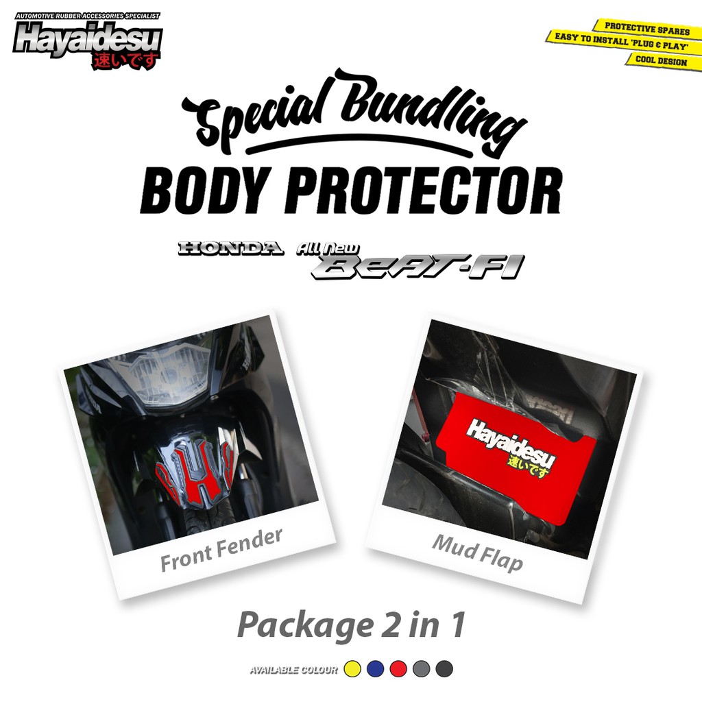 

Hayaidesu Beat FI PAKET HEMAT Special Bundle Body Protector