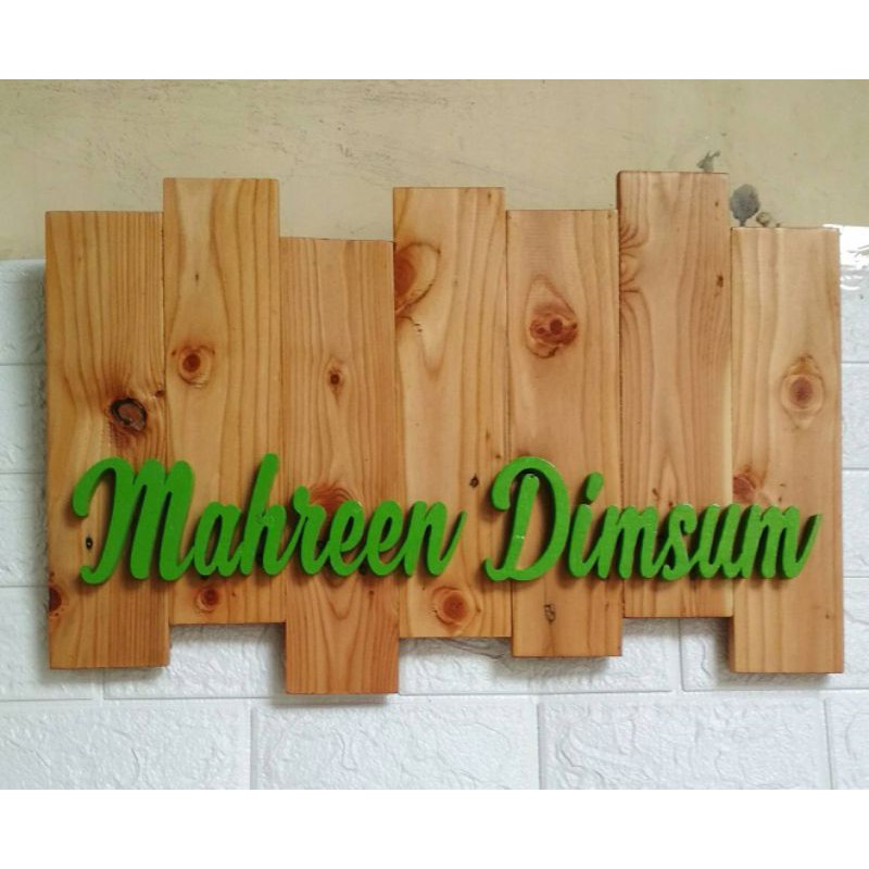 Plang Sign Board Nama Usaha Kayu