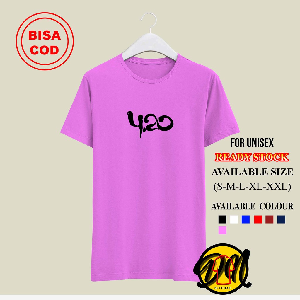 kaos atasan pria tshirt 420 FOURTWNTY Band
