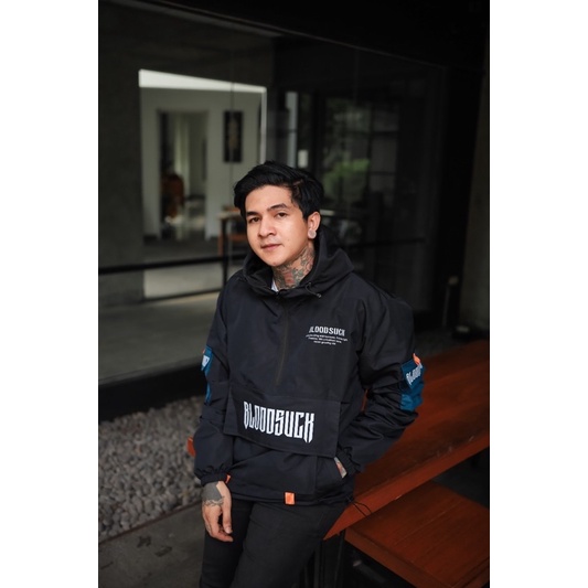 BLOODSUCK Jaket Cougle Pria Jaket Parasut Jaket Waterpoof