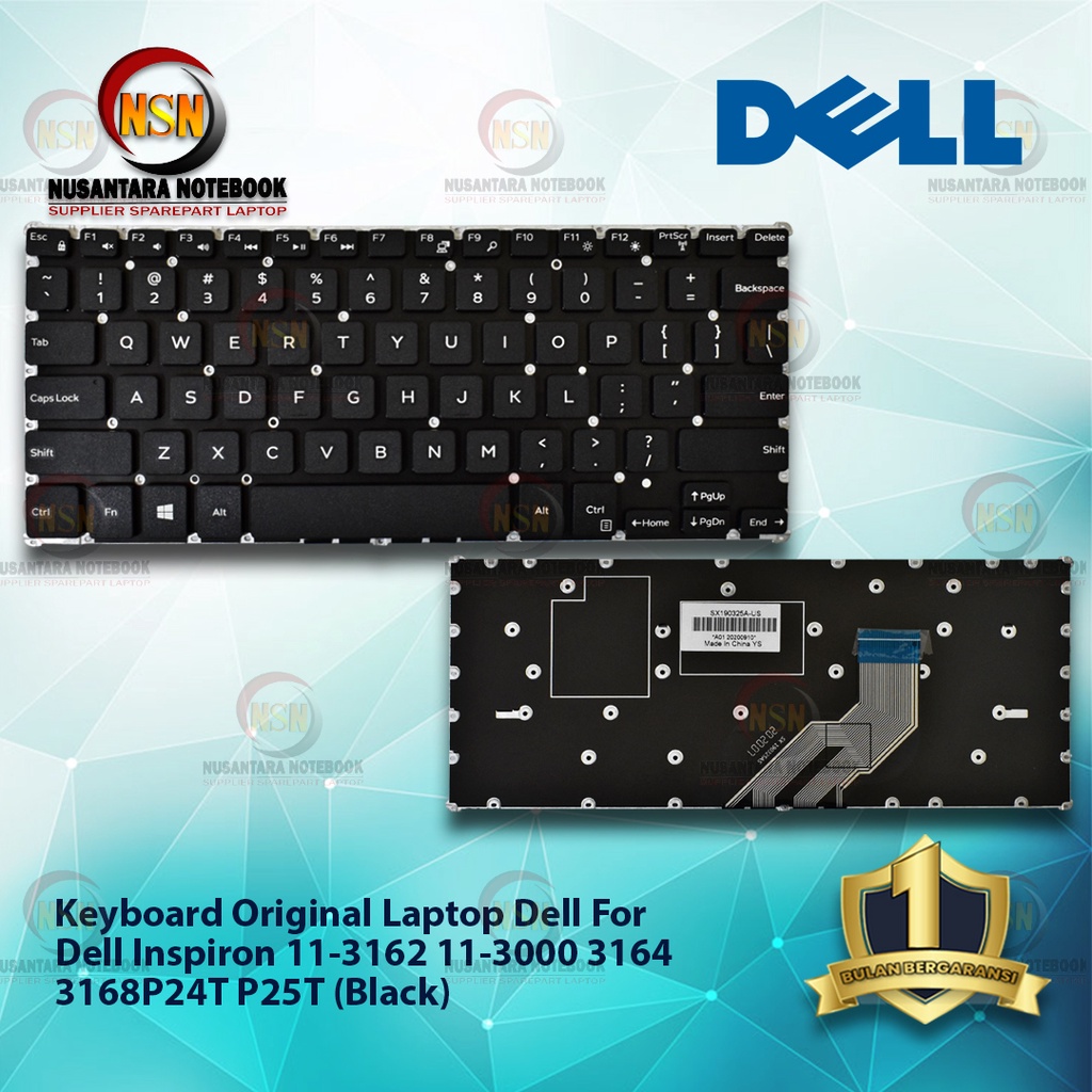 Keyboard Laptop Dell Inspiron 11-3168 11 3168 3169 Black