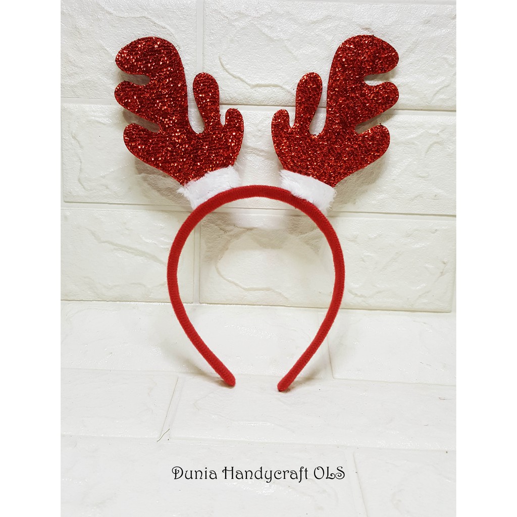 Bando Natal Blink Tanduk Rusa Bando Xmas Perayaan Pesta