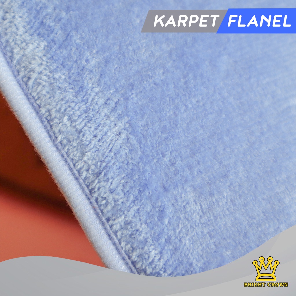 Bright Crown Keset Kaki Flanel Anti Slip / Keset Kamar Mandi Nyerap Air UK 40X60CM 9 Warna-8