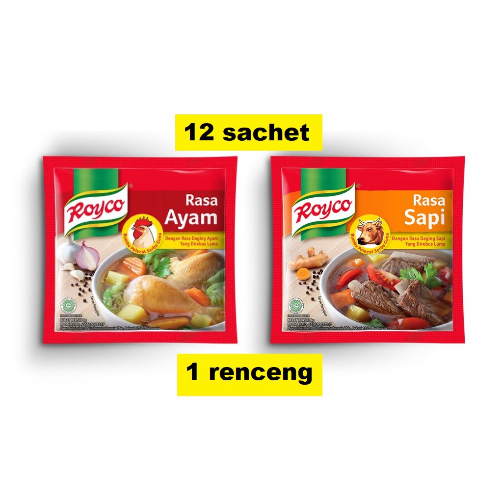 

PROMO !!! ROYCO BUMBU KALDU RASA AYAM SAPI - Kemasan Praktis 8gram - Paket Ekonomis 12 sachet 1 RENCENG