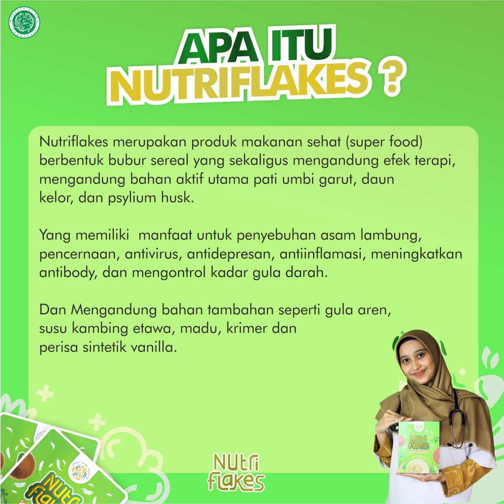 Nutriflakes Sereal Umbi Garut Asam Lambung 3 Box