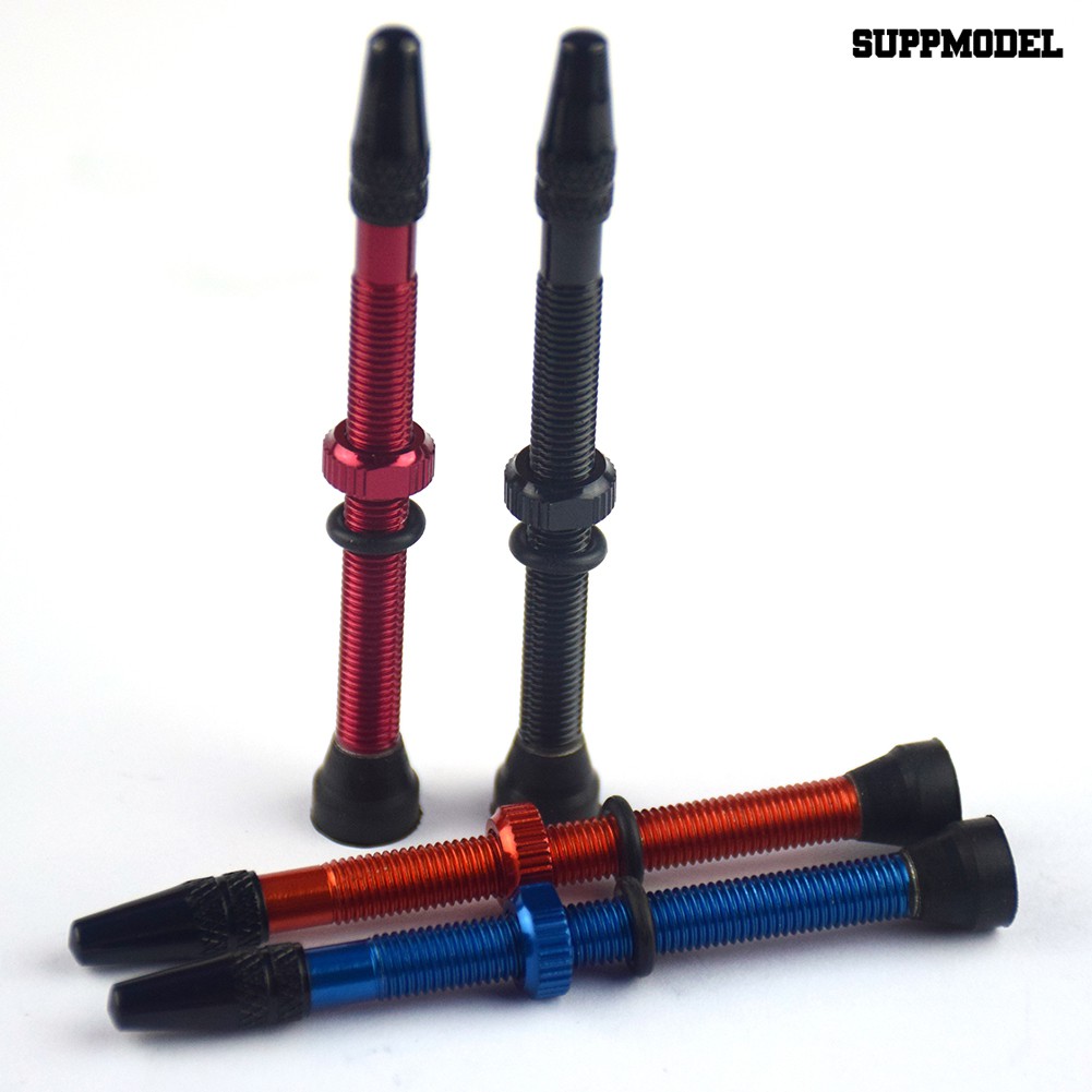 Ⓢuppmodel 2Pcs 48/60/78mm Road MTB Bike Bicycle Tubeless Tires Alloy Presta Valve Stems