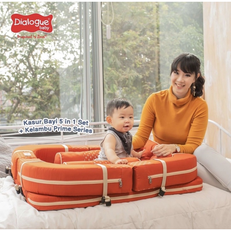 Dialogue Kasur Bayi 5 in 1 Set + Kelambu PRIME SERIES - Kasur bayi DGK9404