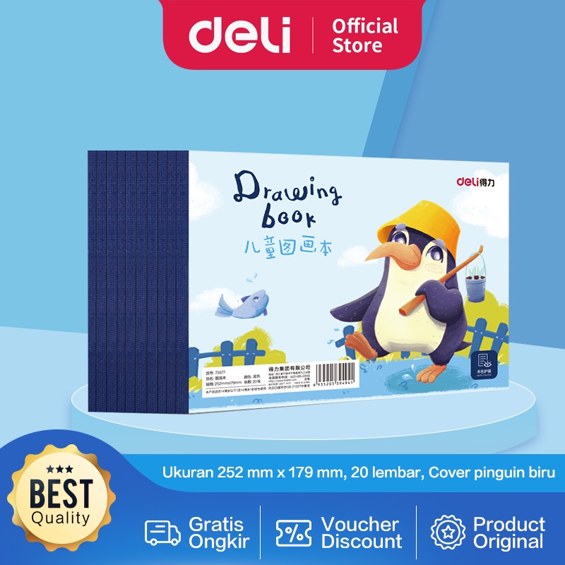 Deli Painting Book / Buku Gambar 20 Lembar Kertas Tebal Tidak Tembus 73377