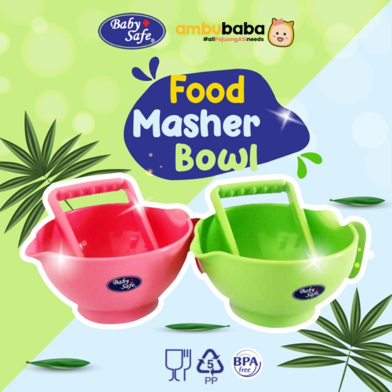 Baby Safe Food Masher Bowl