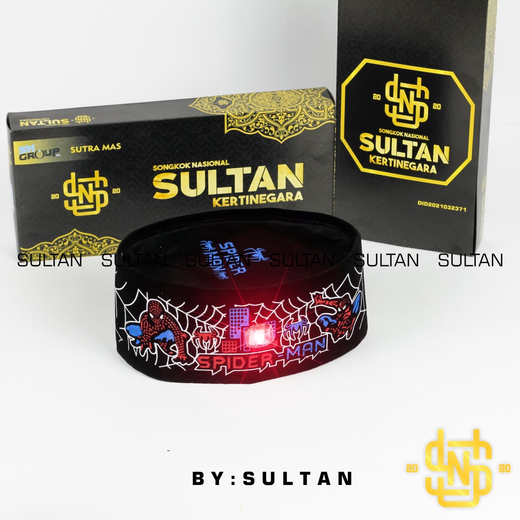 Peci Anak Lampu LED Lucu Karakter Kartun Tobot Tayo Mobile Legend Spiderman Upinipin Tinggi 9cm Bahan Beludru Bulu Hitam Bercahaya Menyala Lampu Lol