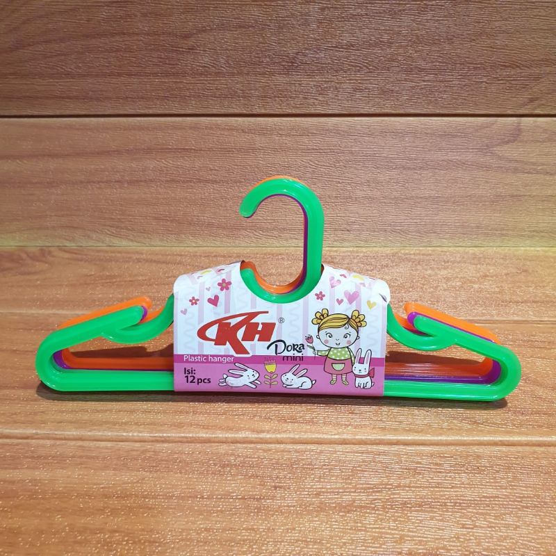 [ KH ] Dora Gantungan Baju Mini ISI 12PC / Hanger Plastik Kids / Gantungan Baju Anak Murah