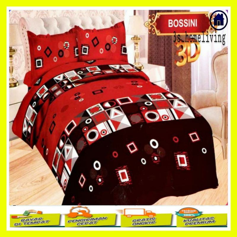 Sprei Home Made Motif Merah Kombinasi Sprei Karakter Sprei 180 × 200