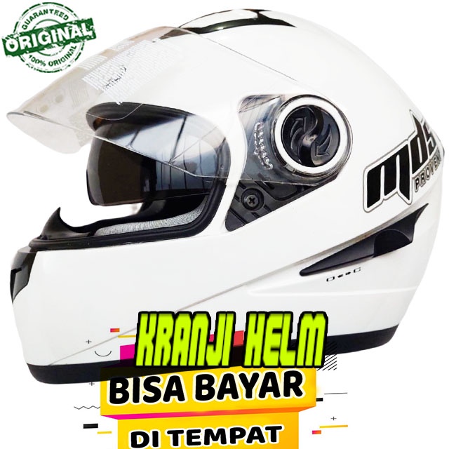 Helm / Helm fullface / Helm mds provent solid white terlaris