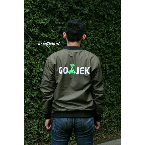 JAKET BOMBER GOJEK HIJAU ARMY