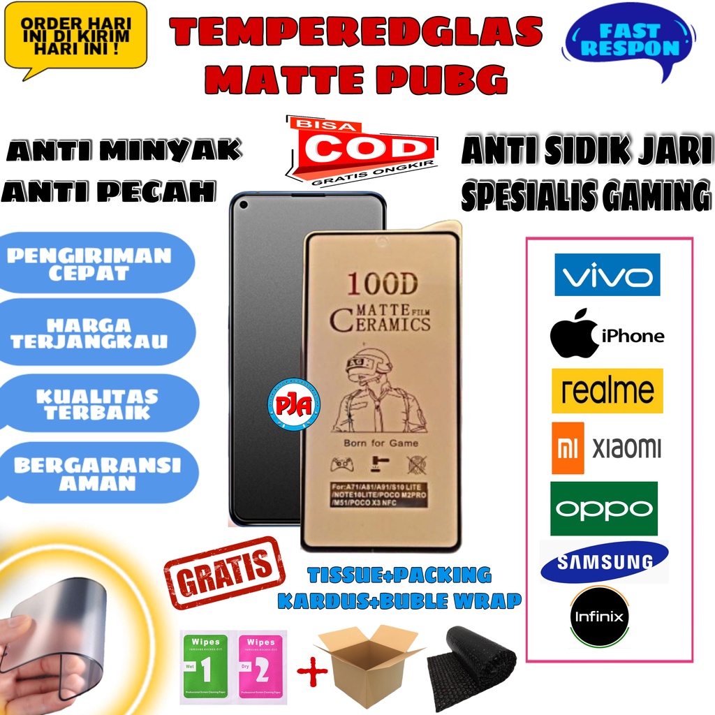 Tempered Glass TG Ceramic Film Matte OPPO A37 A54 A59 A71 A83 A52 A72 A73 A91 A92