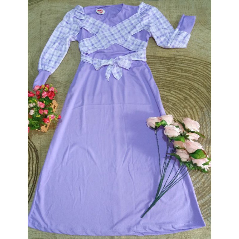 Gamis Cantik warna Lilac  (new)