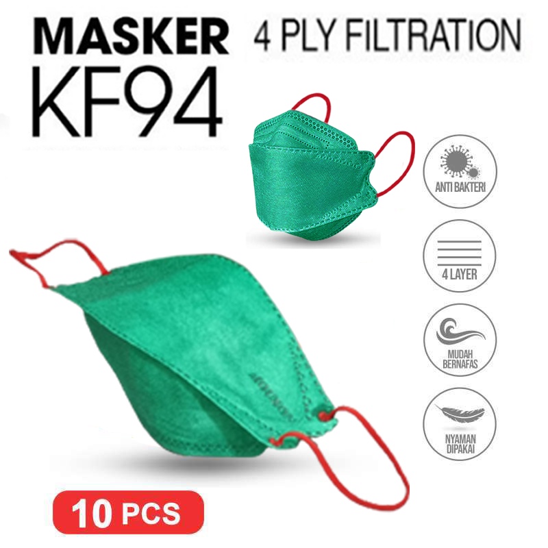 Masker KF94 Earloop 4Ply Evo 3D Proctection Mouson Perpack isi 10Pcs Makser KF94 KN95 4 Ply Warna Polos Pilihan Warna Surgical Mask Masker Terbaru Masker kesehatan