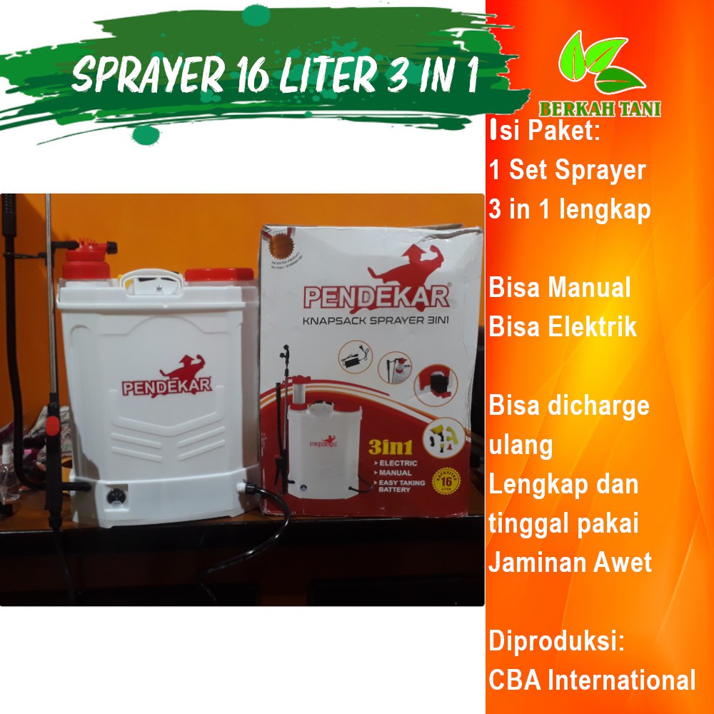 Jual Tangki Semprot Sprayer Elektrik 3 In 1 Setara Robot CBA | Shopee ...