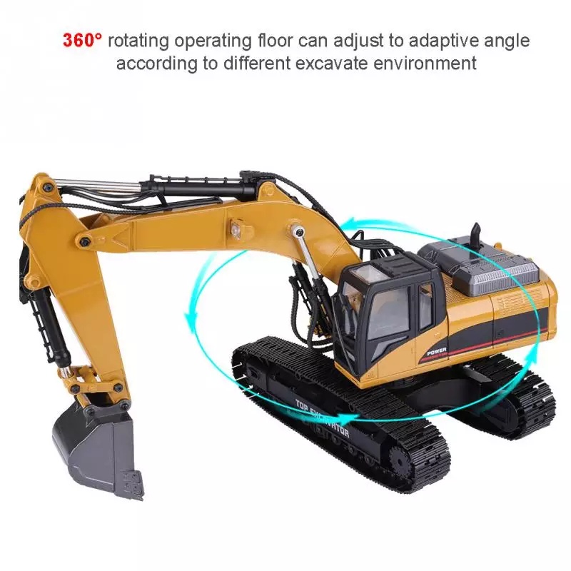 Rc Beko Alat Berat Huina 1580 Rc Excavator Big Full Metal 1/14 23Ch