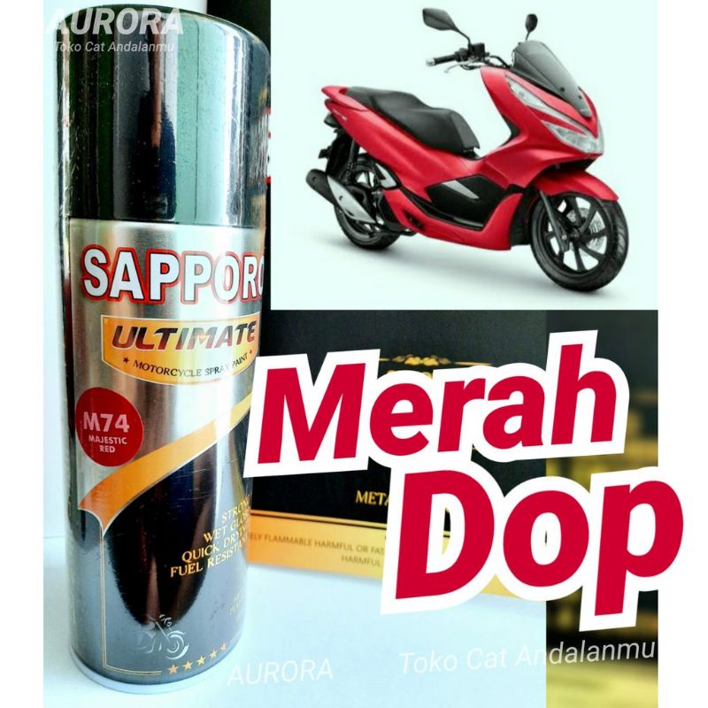 Cat Pilok Merah Doff Sapporo Majestic Red M74 Merah Doff | Doff Honda Scopy PCX Aksesoris Mobil
