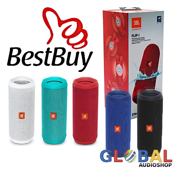 JBL Flip 4 / Flip4 Waterproof Portable Bluetooth Speaker - Hitam