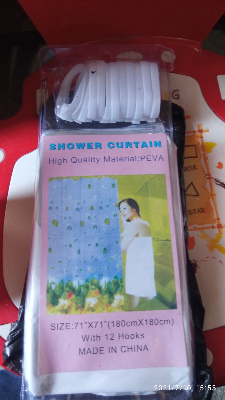 Tirai Kamar Mandi 180x180 Bathroom Shower Curtain Motif Anti Basah