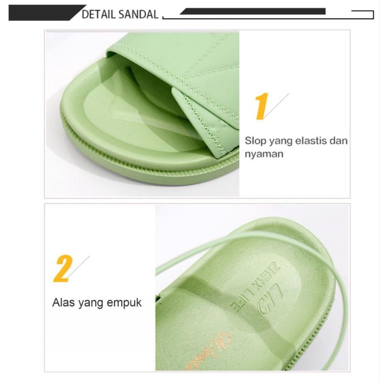 1962-A17 [WONDERLY] Sandal Slop Cewek / Sepatu Sandal Karet Wanita 2 in 1 / Sandal Wanita 2 in 1 Jelly / Sendal Wanita Wonderly / Sandal Selop Karet / Sandal Sepatu Karet