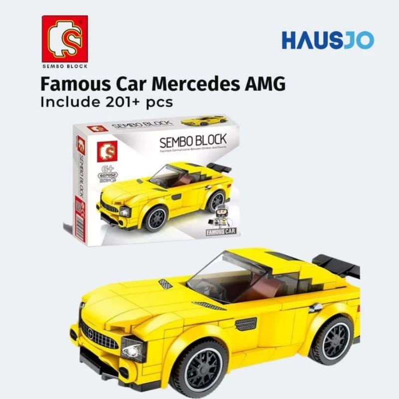 Mainan Anak Mobil Balap Sembo Block Famous Car Lego Set Mercendes AMG (607052)