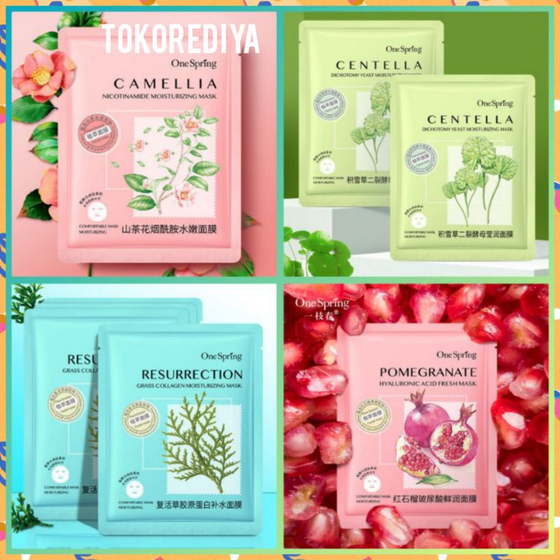 Plant Extract ONE SPRING Original Moisturizing Face Mask Sheet Masker Perawatan Wajah